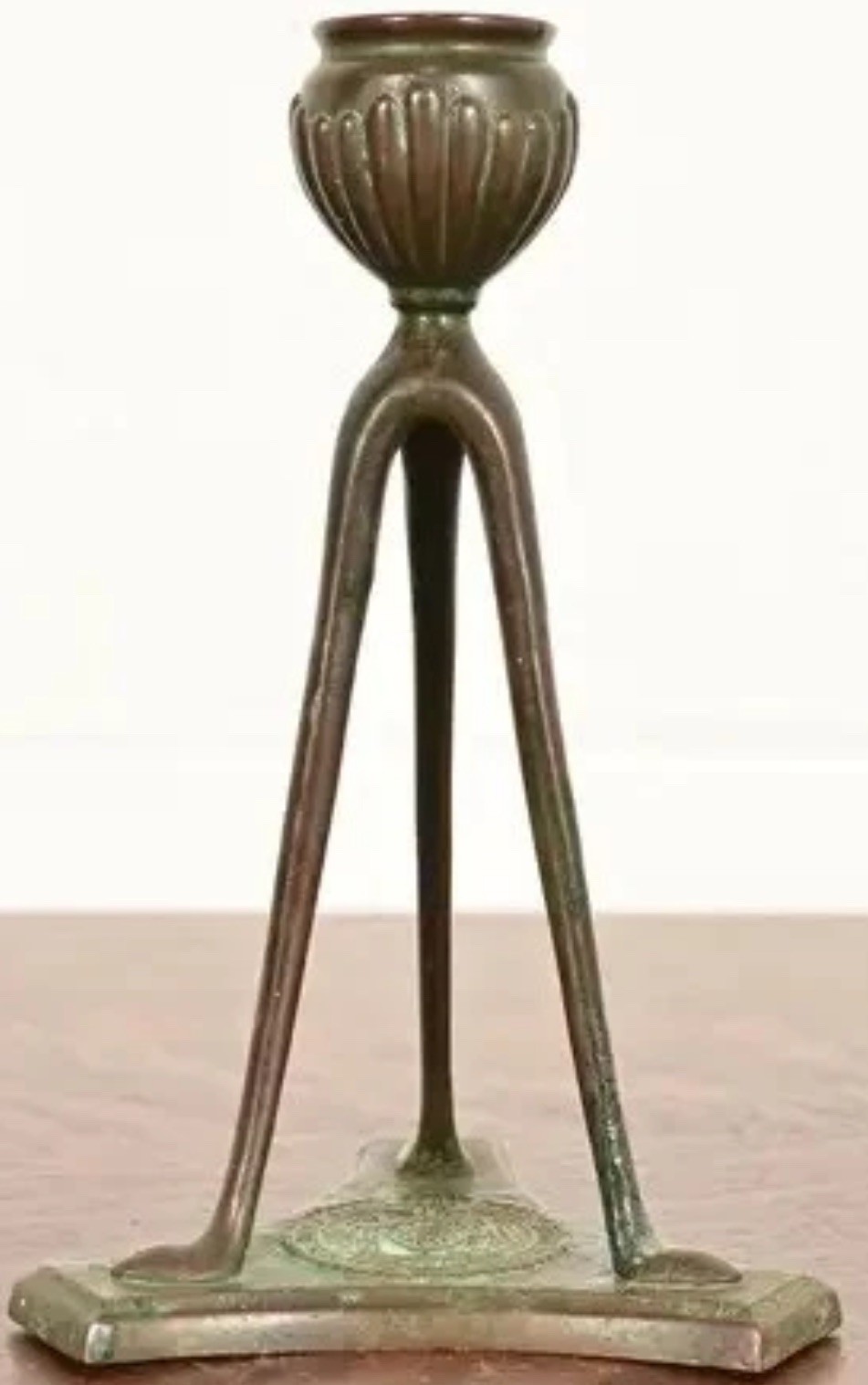 Tiffany Studios New York Bronze Candlestick, Circa 1910