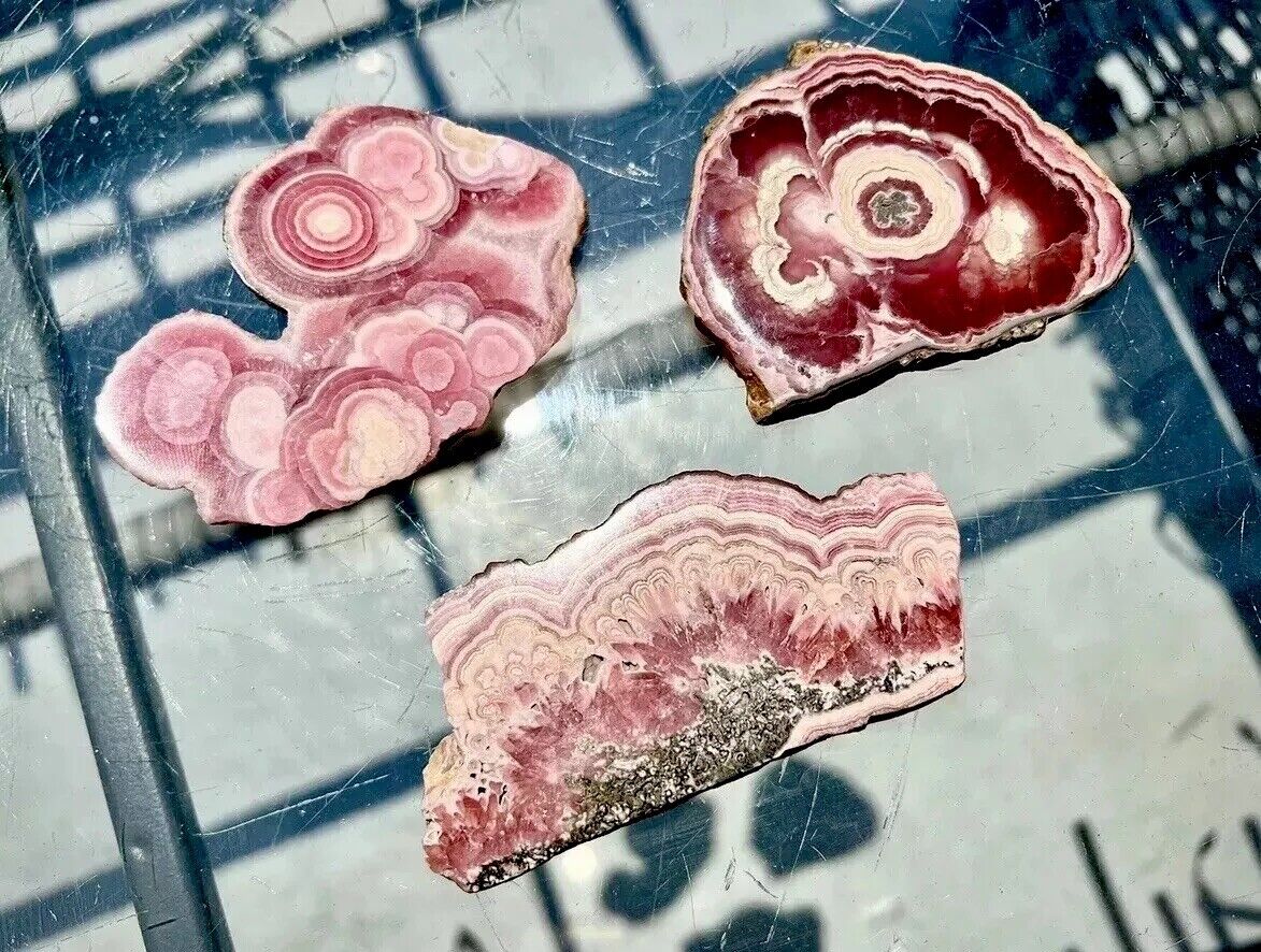 236 Gram: Rhodochrosite Stalactite, Stalagmite, and Cross Section from Argentina
