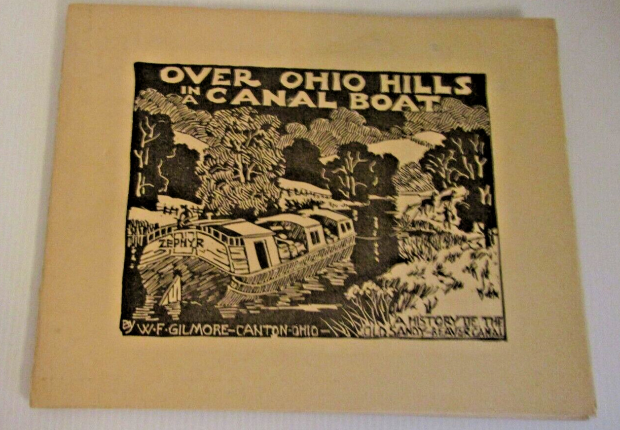 Over Ohio Hills in a Canal Boat Canton, OH with Original Sketch by the Author