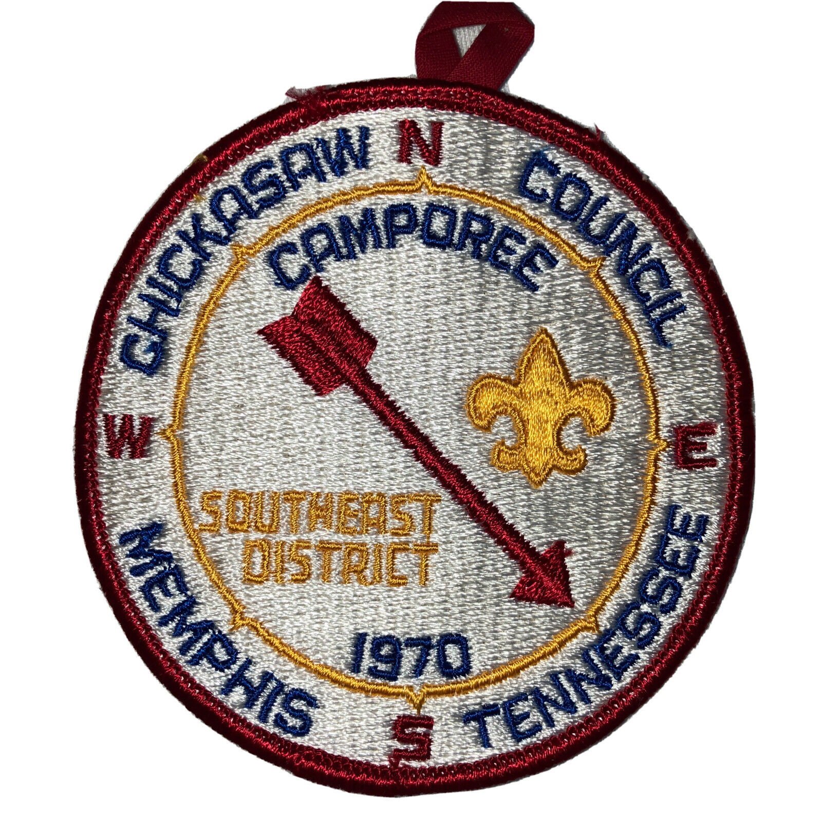 1970 Chickasaw Council Camporee Southeast Dist Embroidery Patch Boy Scout BSA
