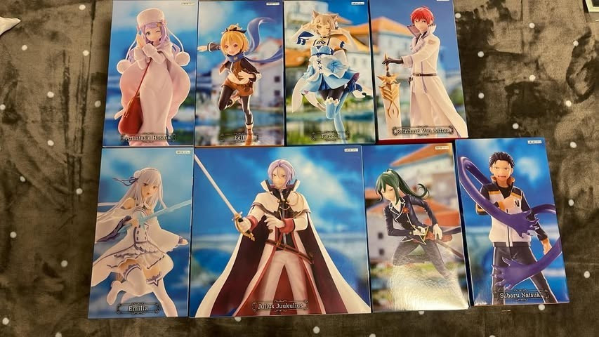 Re:Zero Royal Candidate & Knight Figure Lot Set of 8 Subaru Emilia Reinhard SPM