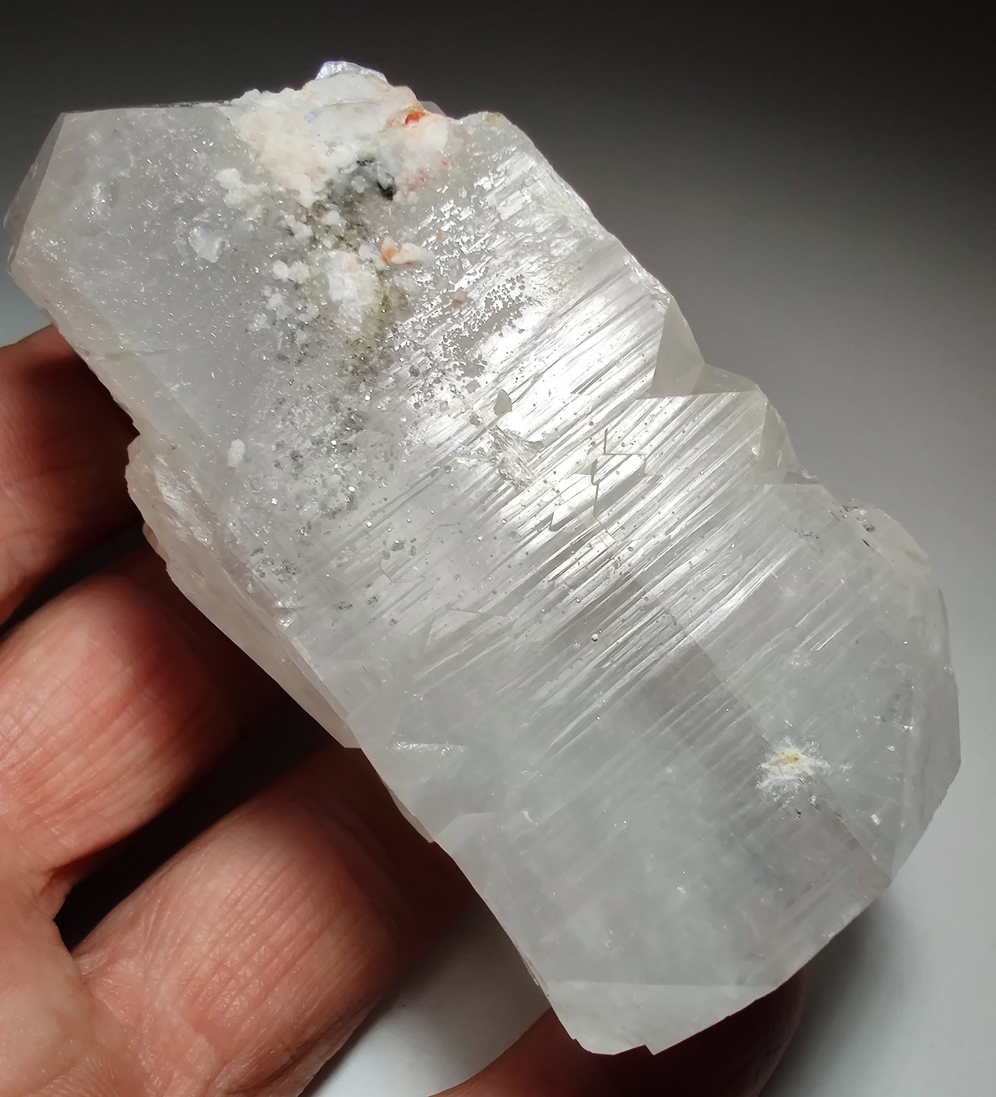 Apophyllite crystal, well formed and large Maharashtra, India. 289 grams.