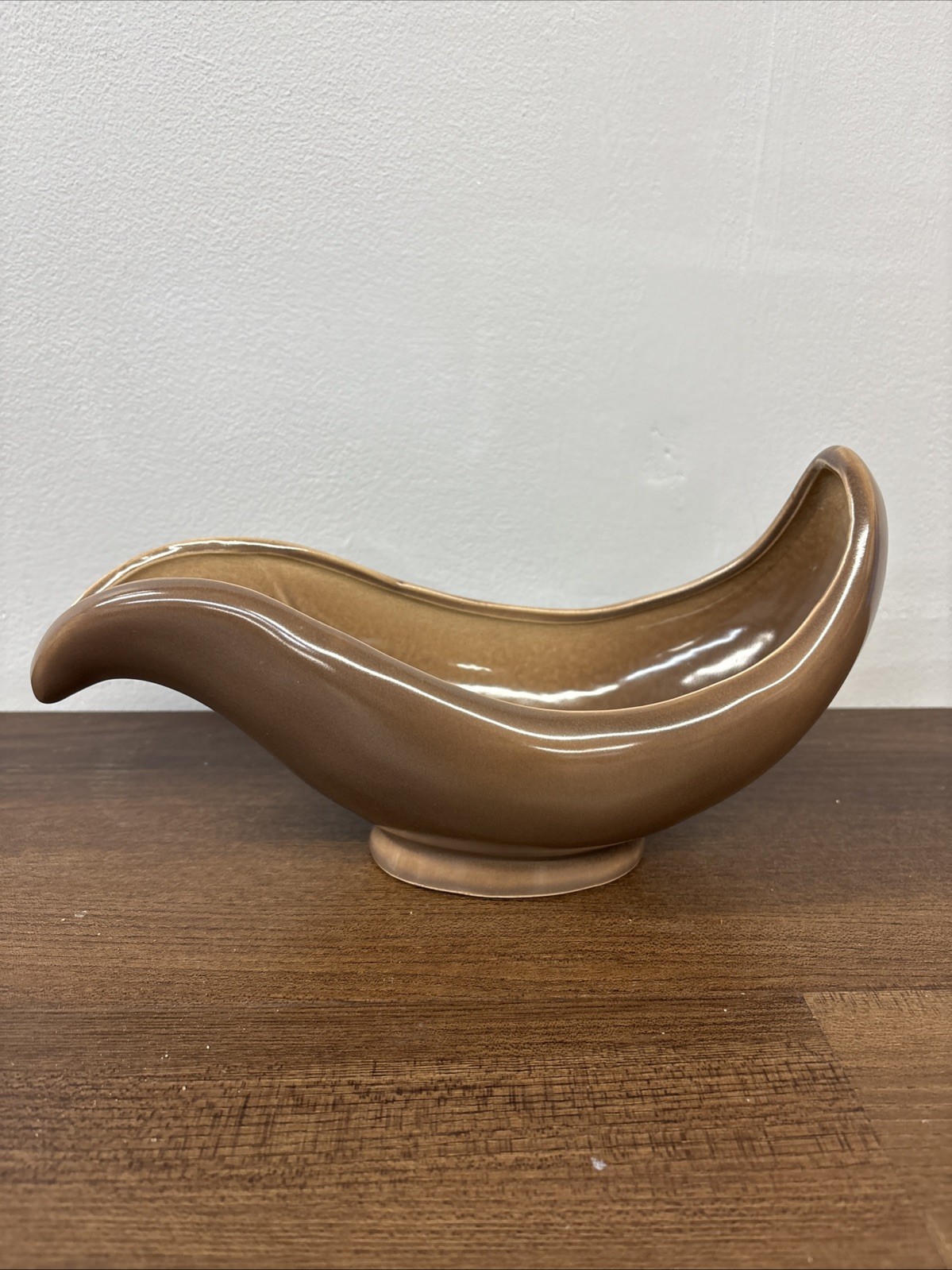 Vintage Red Wing MCM Brown Console Planter #1582