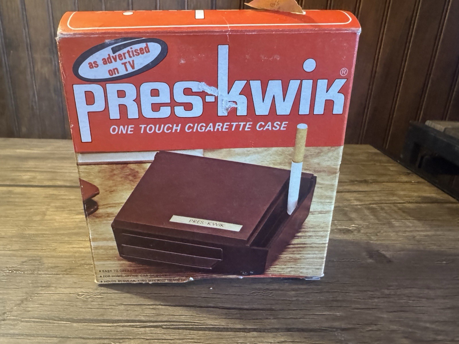 1972 K-Tel Pres-Kwik Cigarette Case Parts Repair Vintage Reads Tag Box