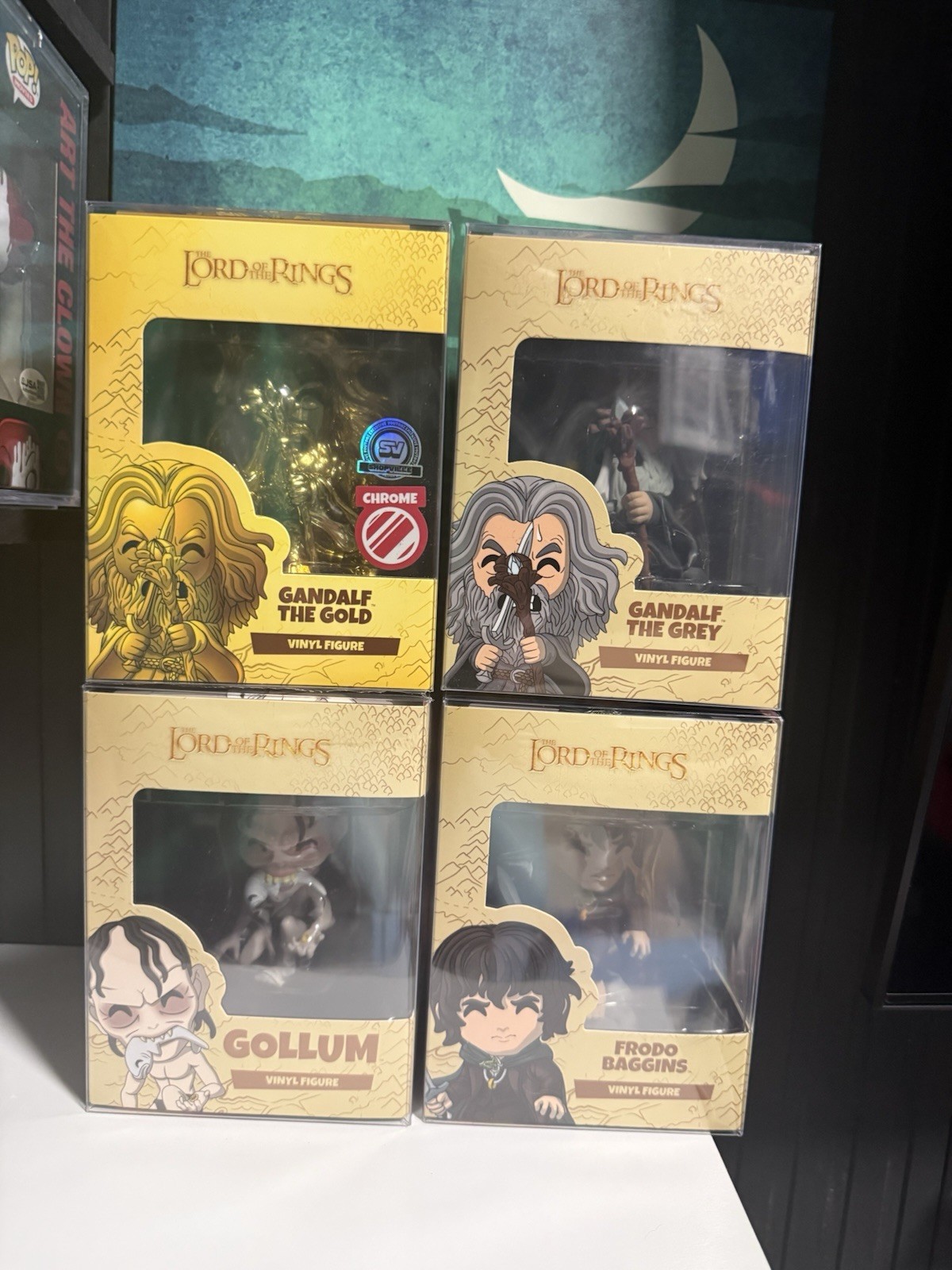 Youtooz The Lord of the Rings Frodo Baggins, Gandalf and Gollum Vinyl 4 Figures