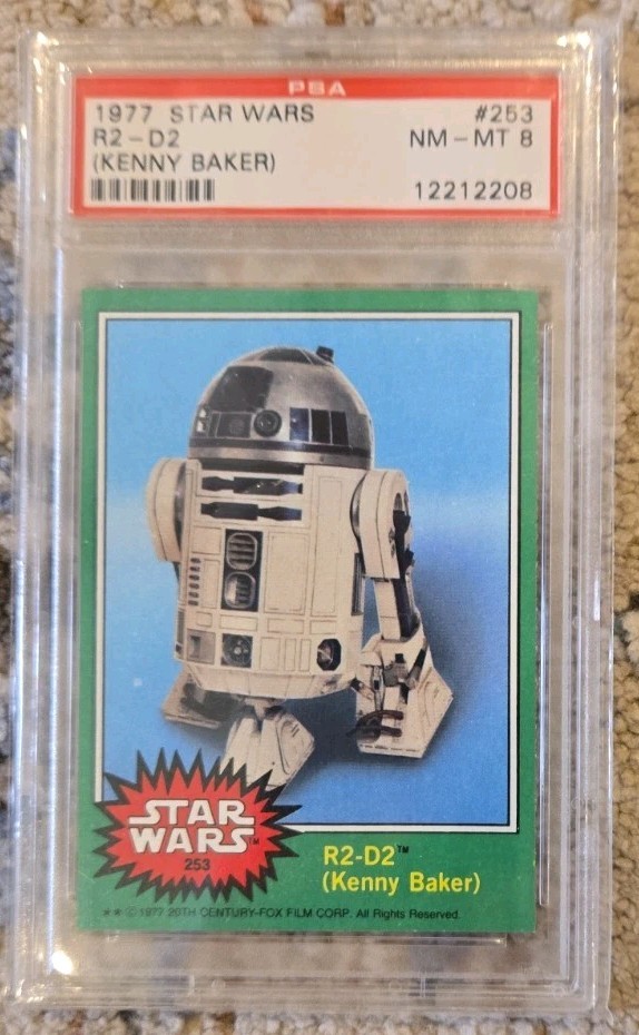 1977 Topps Star Wars #253 R2-D2 (Kenny Baker), green series, graded PSA 8 NM-MT