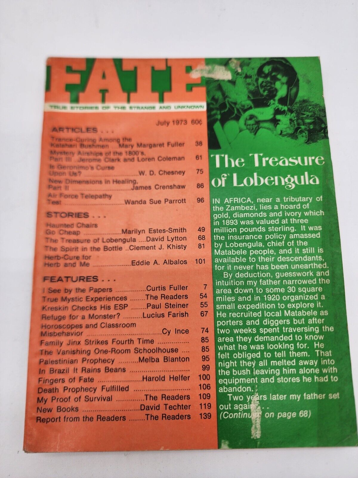 Fate Digest/Magazine Vol. 26 #7 Issue 280 July 1973