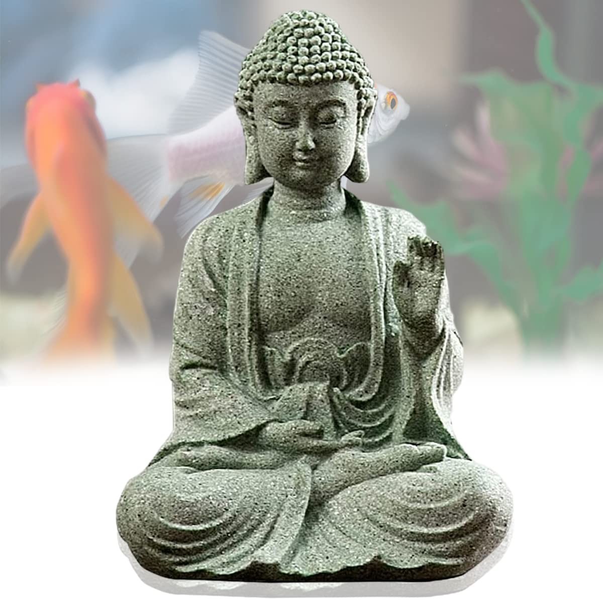 Meditating Buddha Statue - Natural Sandstone Sculpture for Aquarium & Zen Garden Meditating Buddha Statue - Natural Sandstone Sculpture for Aquarium & Zen Garden