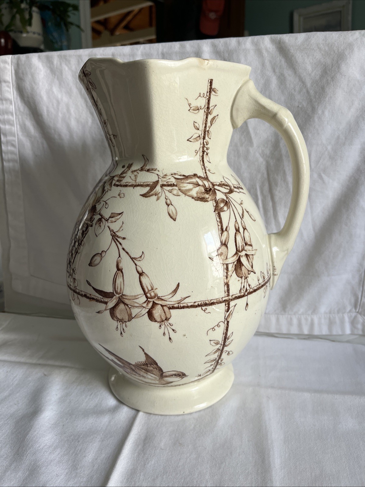Antique Brown Transferware Aesthetic Era 12