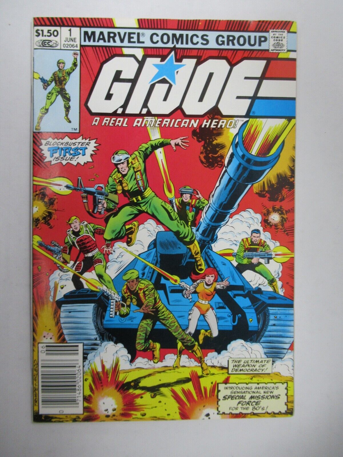 1982 Marvel GI Joe A Real American Hero #1 Newsstand Edition