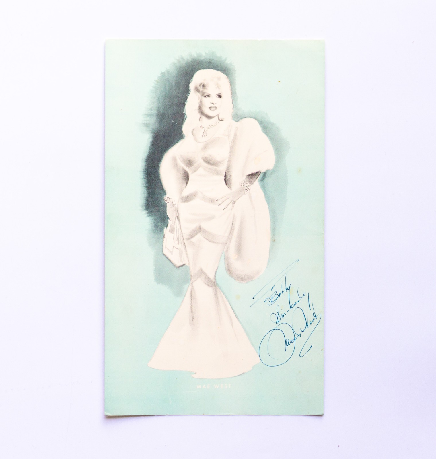 Mae West - American Comedy Actress - Hand Signed Autograph Card - w/COA