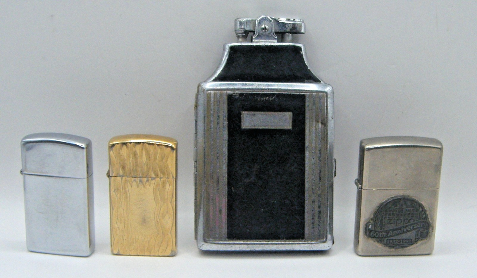 Zippo Ronson Lighter Vintage Lot Mastercase Slim 60th Anniversary Mixed lot of 4