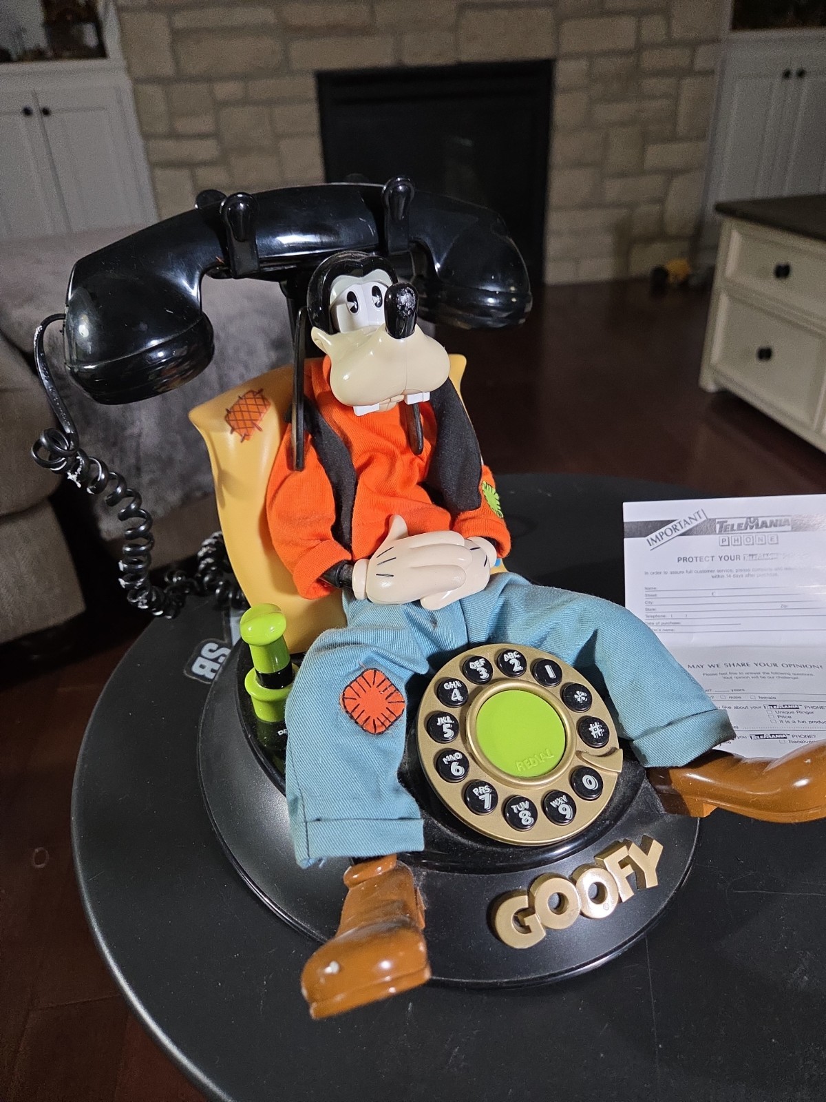 Vintage 1990s Telemania Goofy Animated Talking Telephone Disney Landline Phone
