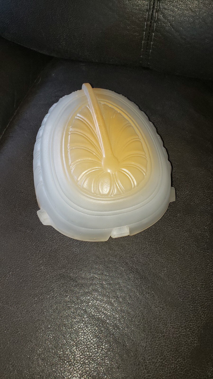 Antique Art Deco Glass Markel ? Slip Shade Sconce Shade Vtg
