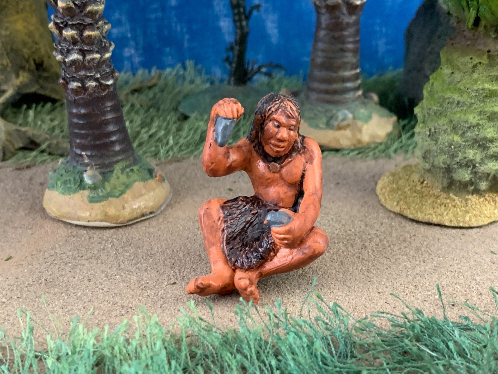 Vintage Bullyland Prehistoric Evolution of Man Caveman PVC Figurine, scale 1:24