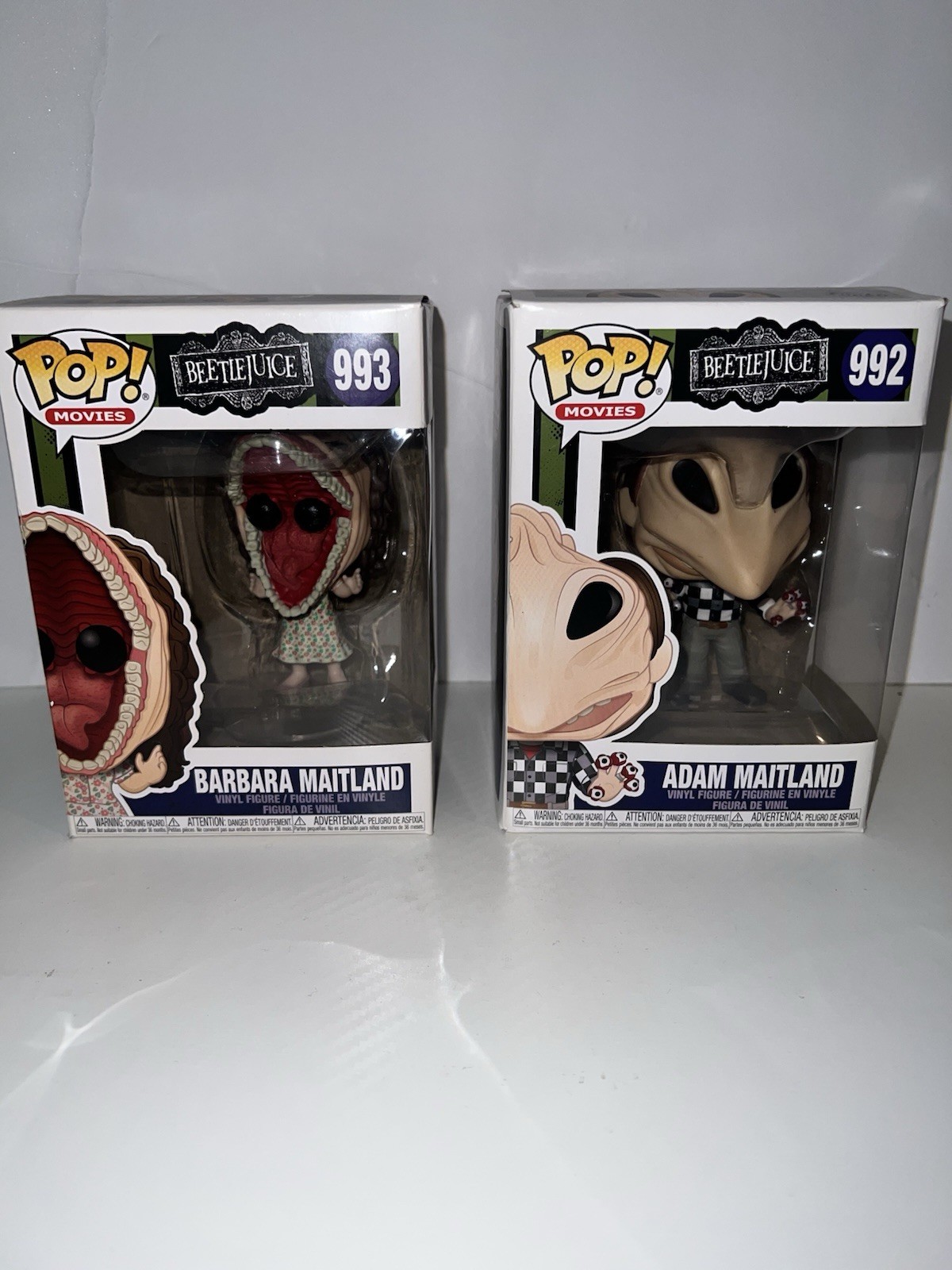Funko Pop Beetlejuice Adam & Barbara Maitland Figures #992/993 - Set of 2