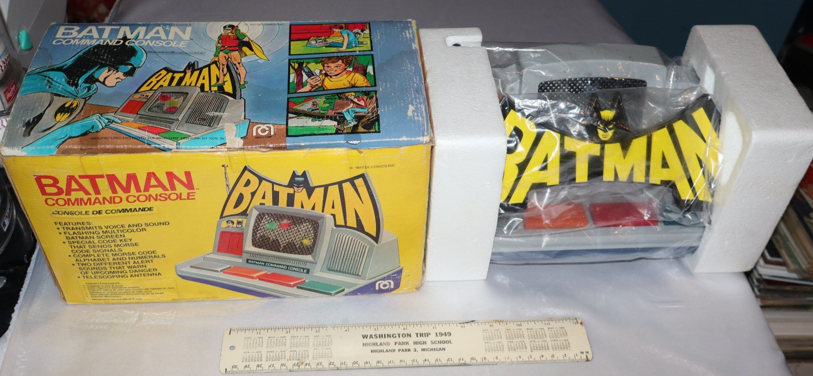New in Box VTG 1977 Mego Batman Command Console Unused Tested Works 70s Toy Rare New in Box VTG 1977 Mego Batman Command Console Unused Tested Works 70s Toy Rare