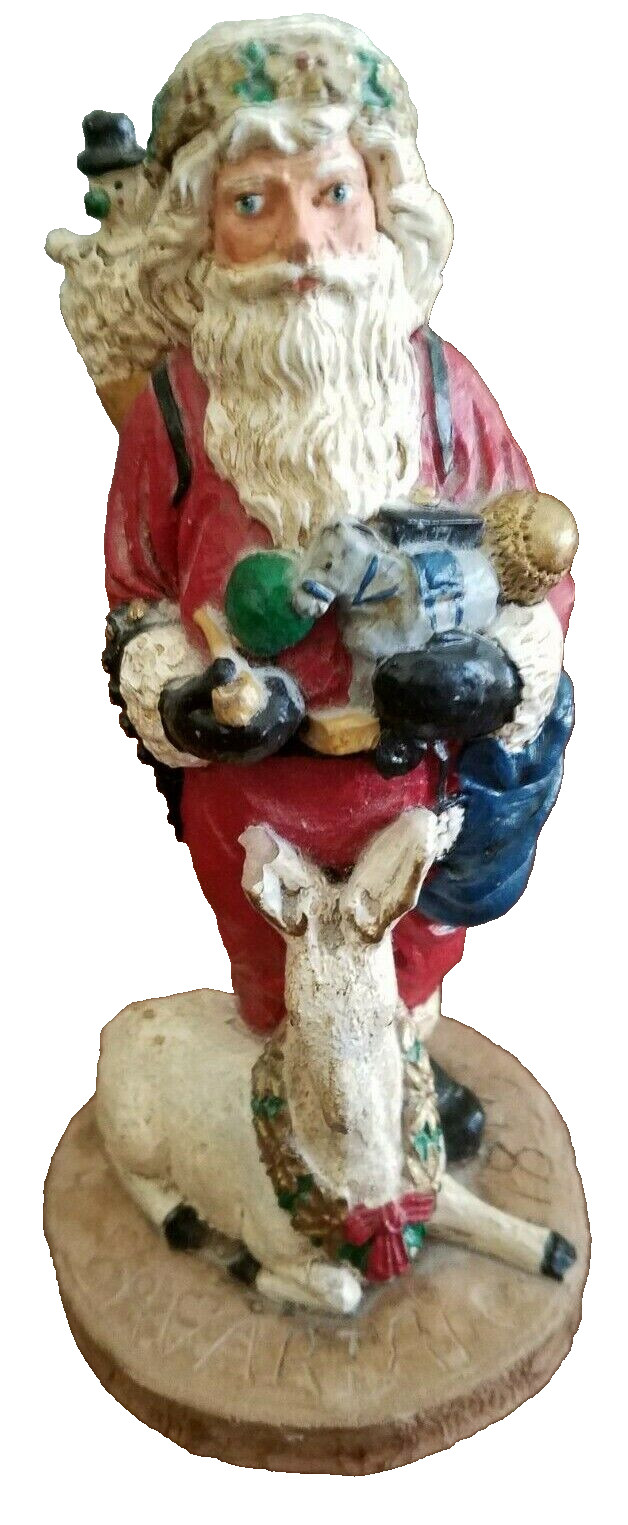 Santa  - Hand Painted Wood World Inc.1850 BAVARIAN Figurine Made Virginia USA