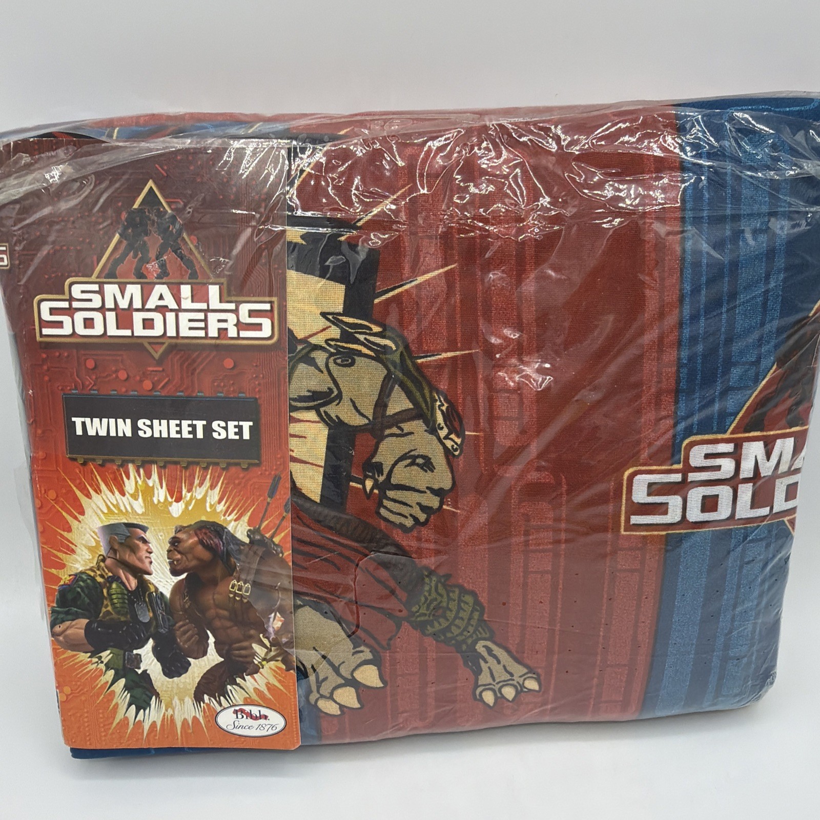 Vintage NOS 1998 Small Soldiers Bedding Twin Fitted Flat Sheet Pillowcase