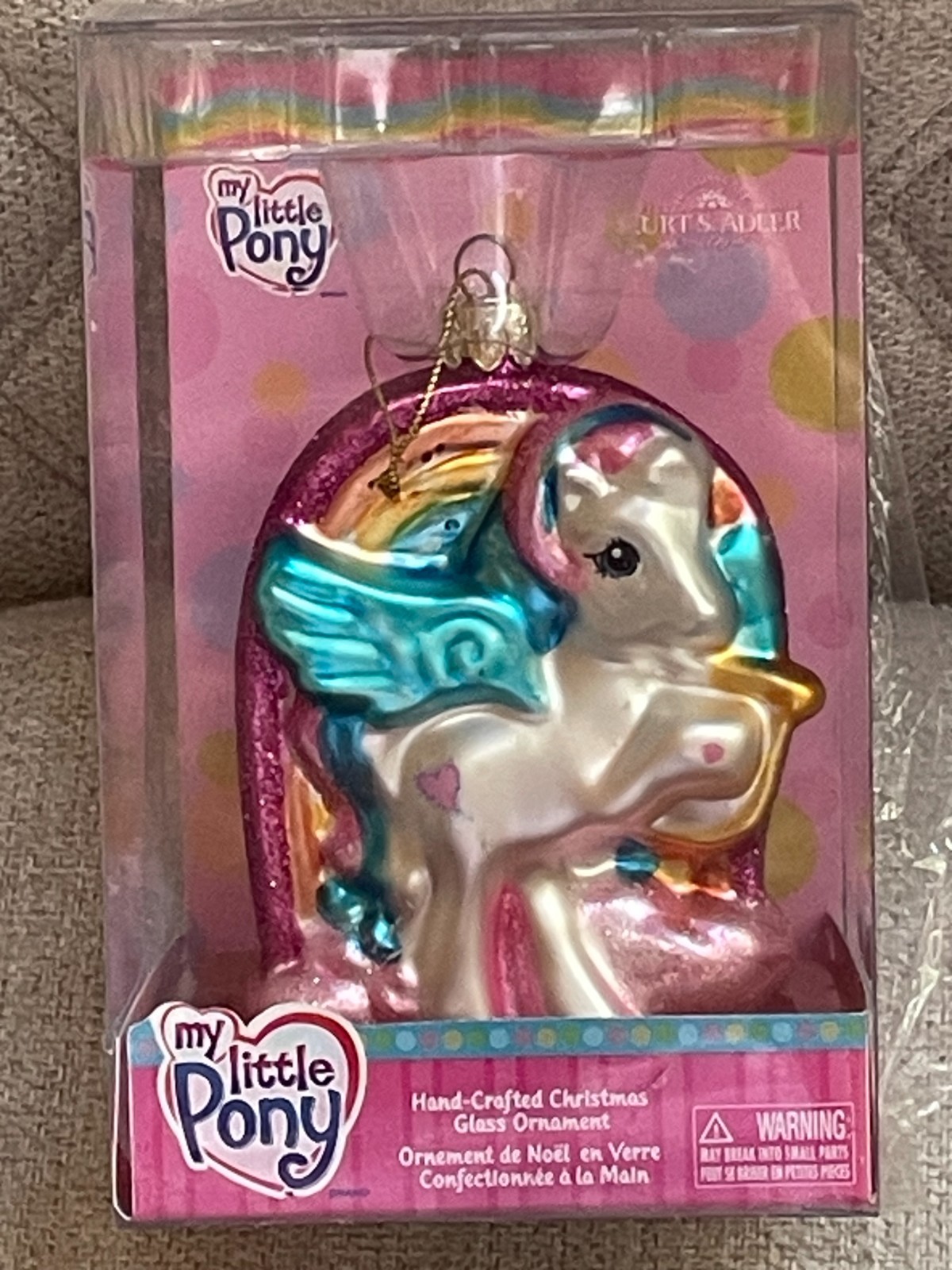 RARE 2007 MY LITTLE PONY KURT ADLER STAR CATCHER HAND CRAFTED GLASS ORNAMENT NEW