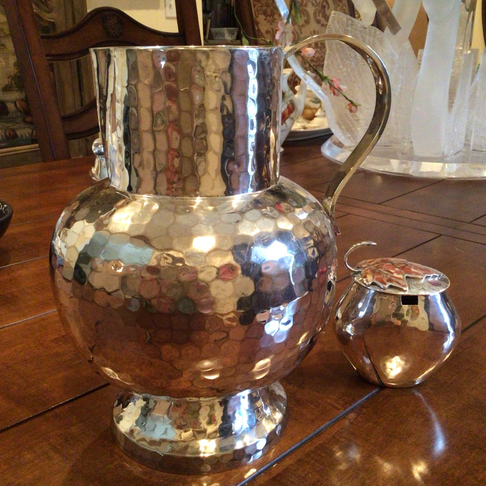 GORGEOUS LARGE SILVERPLATE MEXICAN \