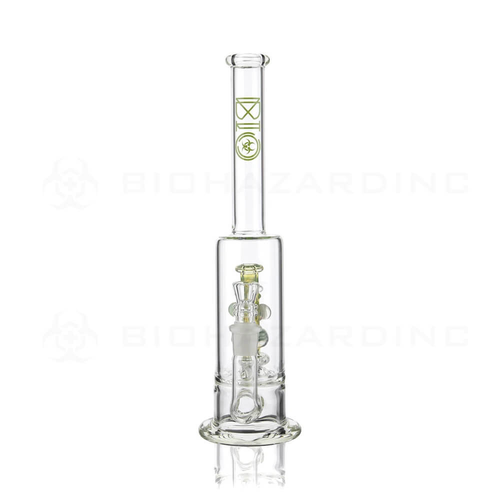 Bio Hazard 13? 9mm Thick Stemless ?Mini Bong Perc? Water Pipe ? Green