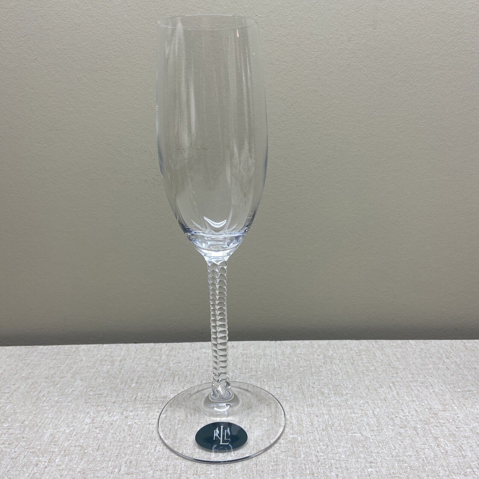 NWT Ralph Lauren Crystal Latham Champagne Flute with Sticker