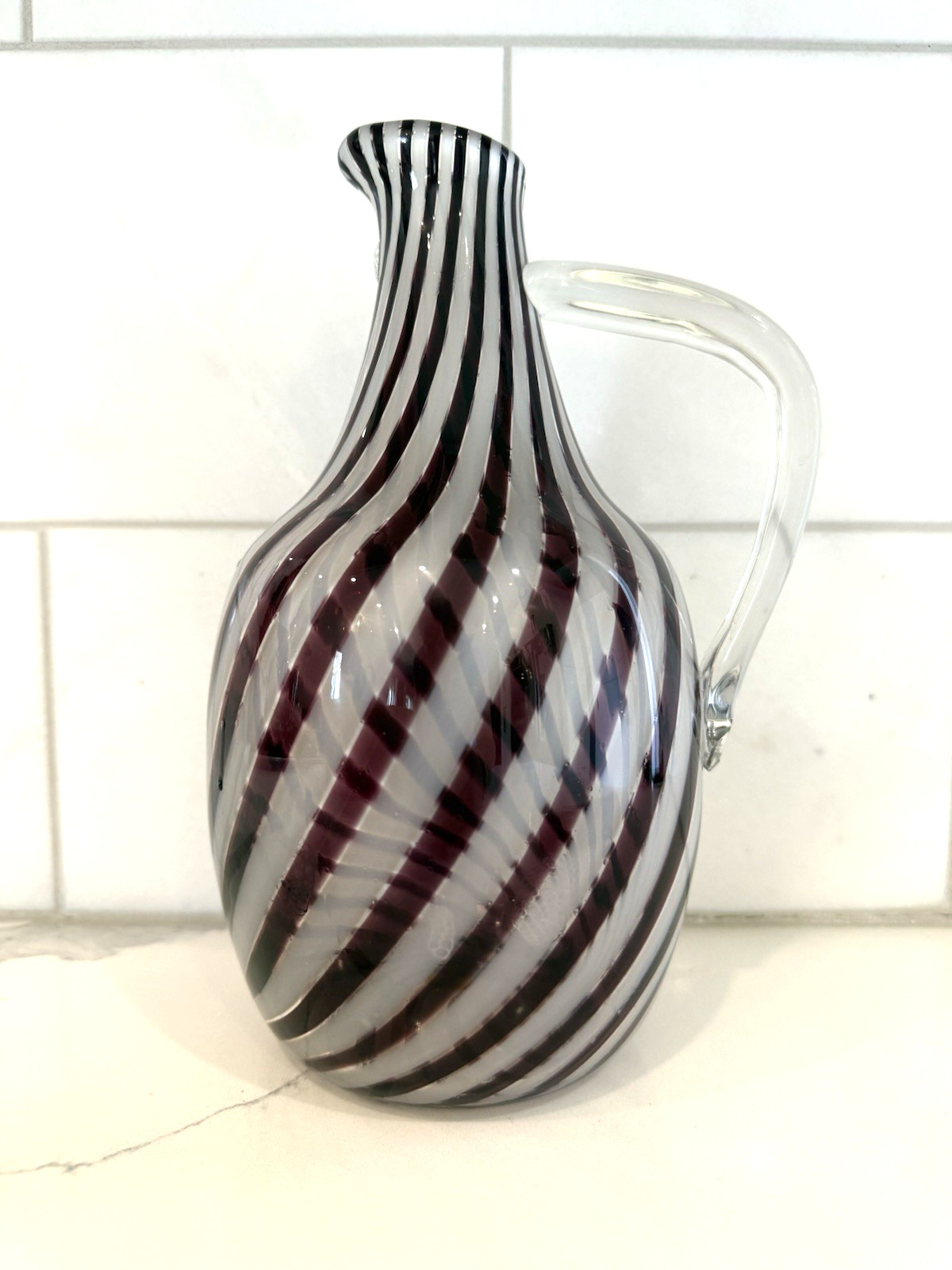 Vintage Burgandy Cased Art Glass Hessen Glaswerke HG Mid-Century West Germany