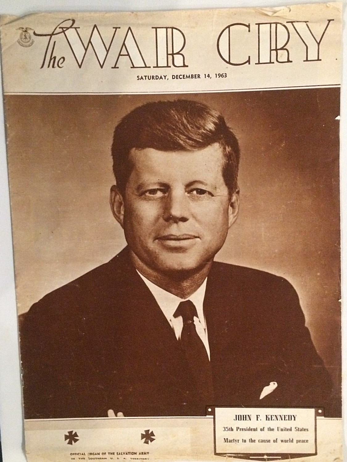JOHN F. KENNEDY VERY RARE DEC. 1963 MEMORIAL COVER ISSUE OF \