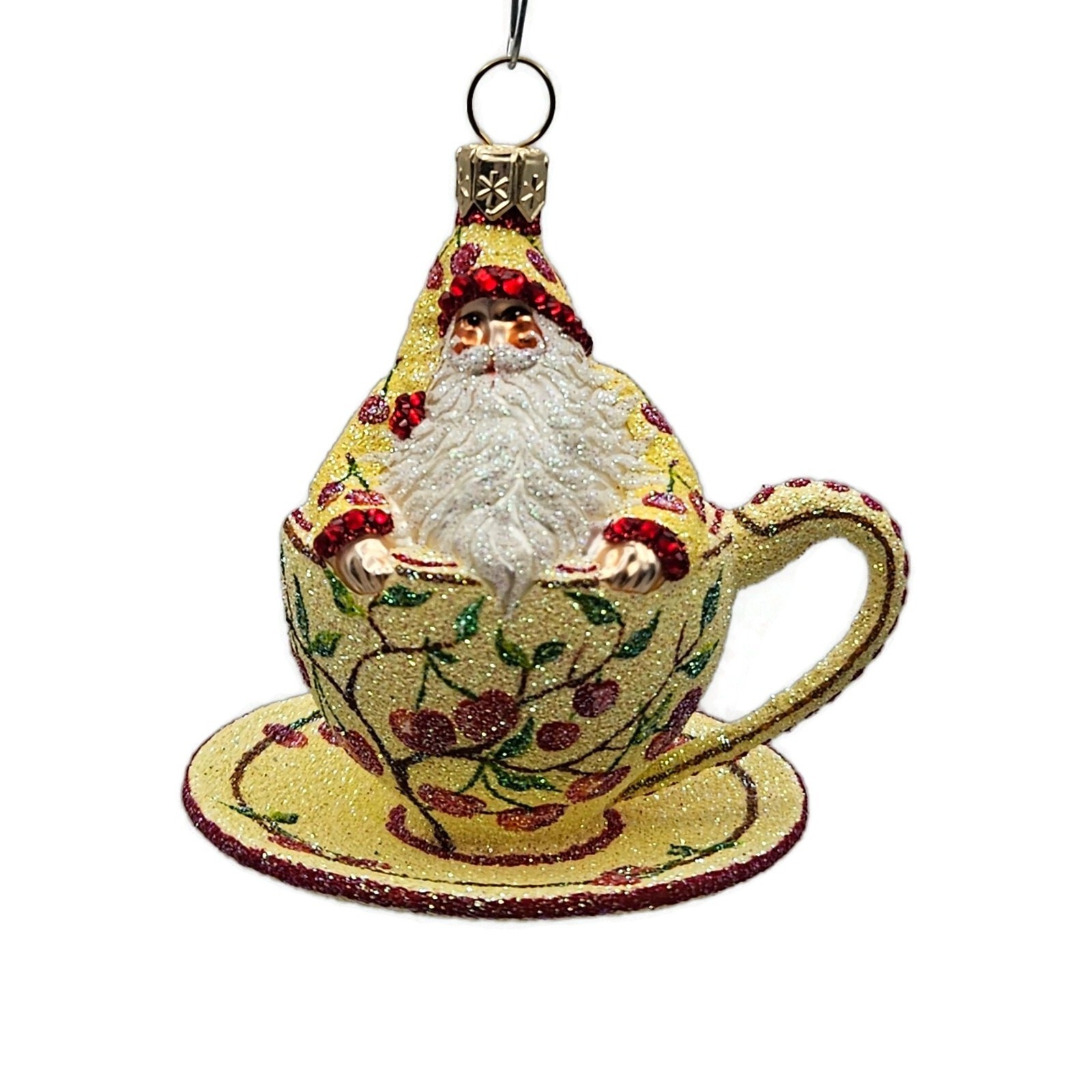 Patricia Breen Tea for Two Cherries Fruit Spring Holiday Ornament Tea Party 2568