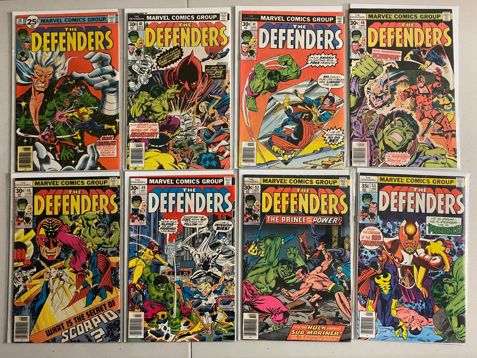 Defenders lot #38-100 Marvel 1st Series (average 6.0 FN) 46 diff (1976 to 1981)