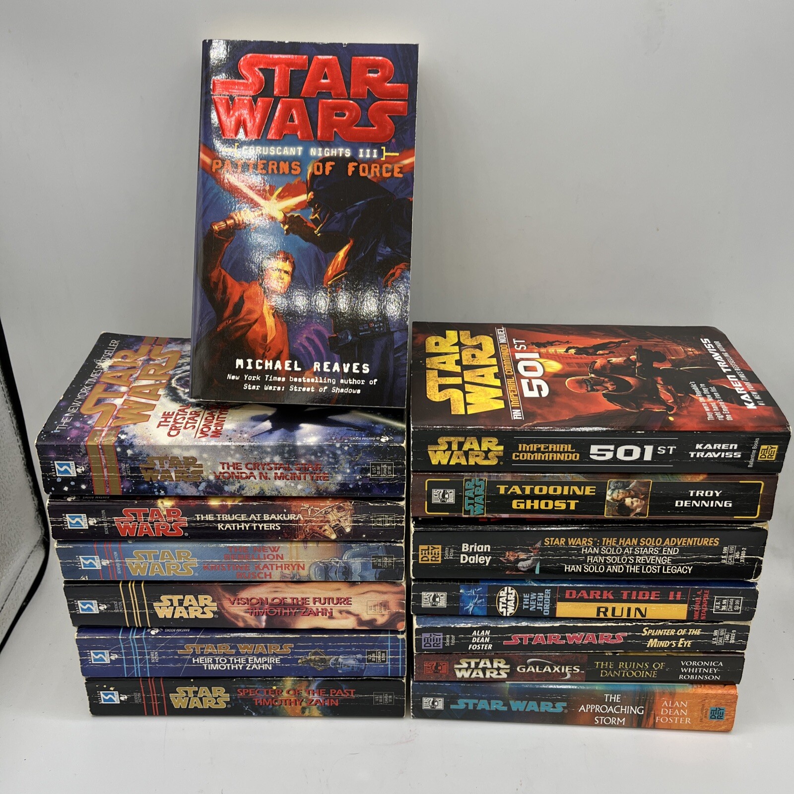 (14) Fourteen Vintage Star Wars Paperback Novel Books Sci Fi Del Rey Lucas
