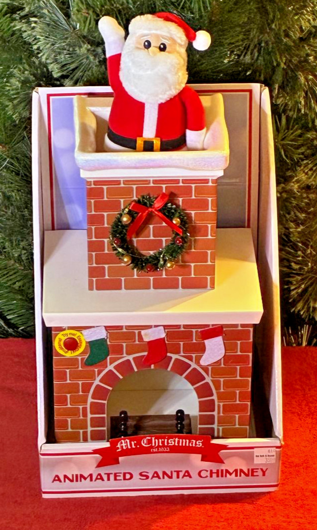 MUSICAL ANIMATED  SANTA CLAUS goes up&down CHIMNEY  18\
