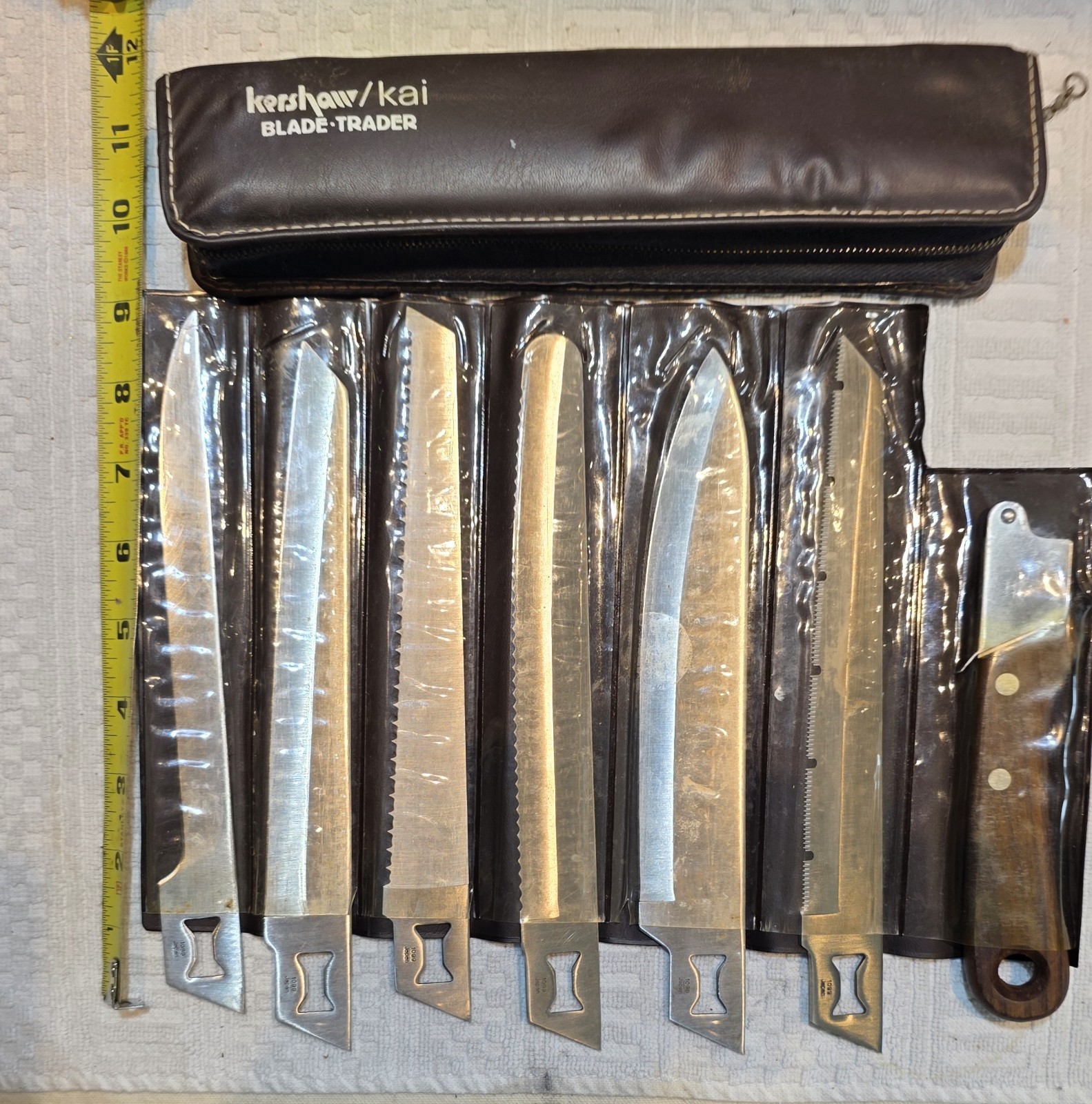 Vintage Kershaw Kai Blade Trader Knife Set 6 Interchangeable Blades Case USA