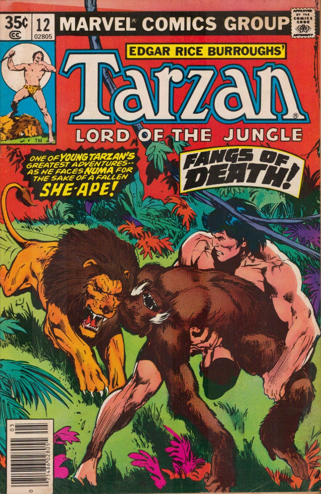 55016: MARVEL TARZAN LORD OF THE JUNGLE #12 Fine Plus Grade