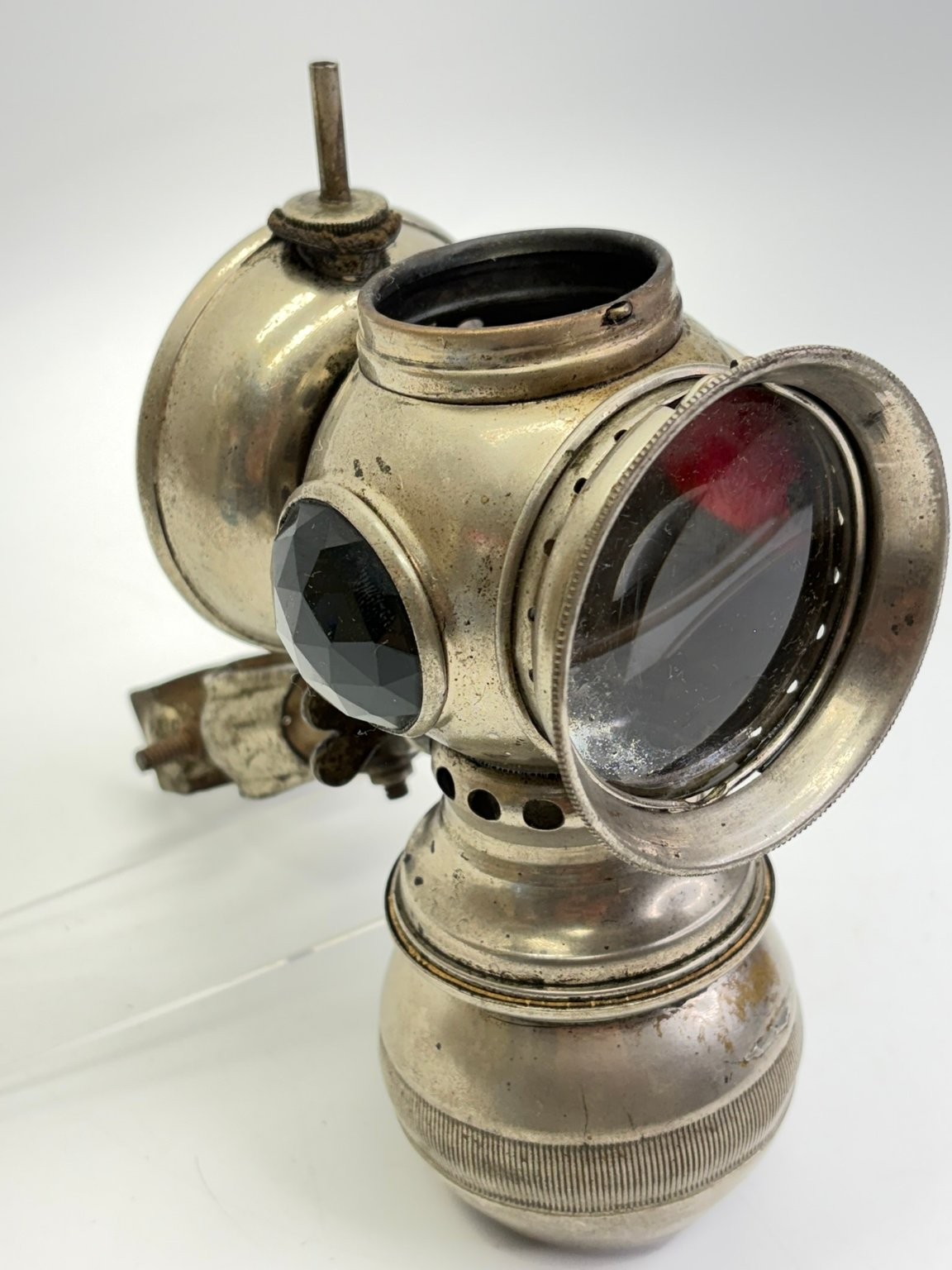 Badger Brass Mfg Co Bicycle Lamp Headlight Pat 1896 Bike Light Antique
