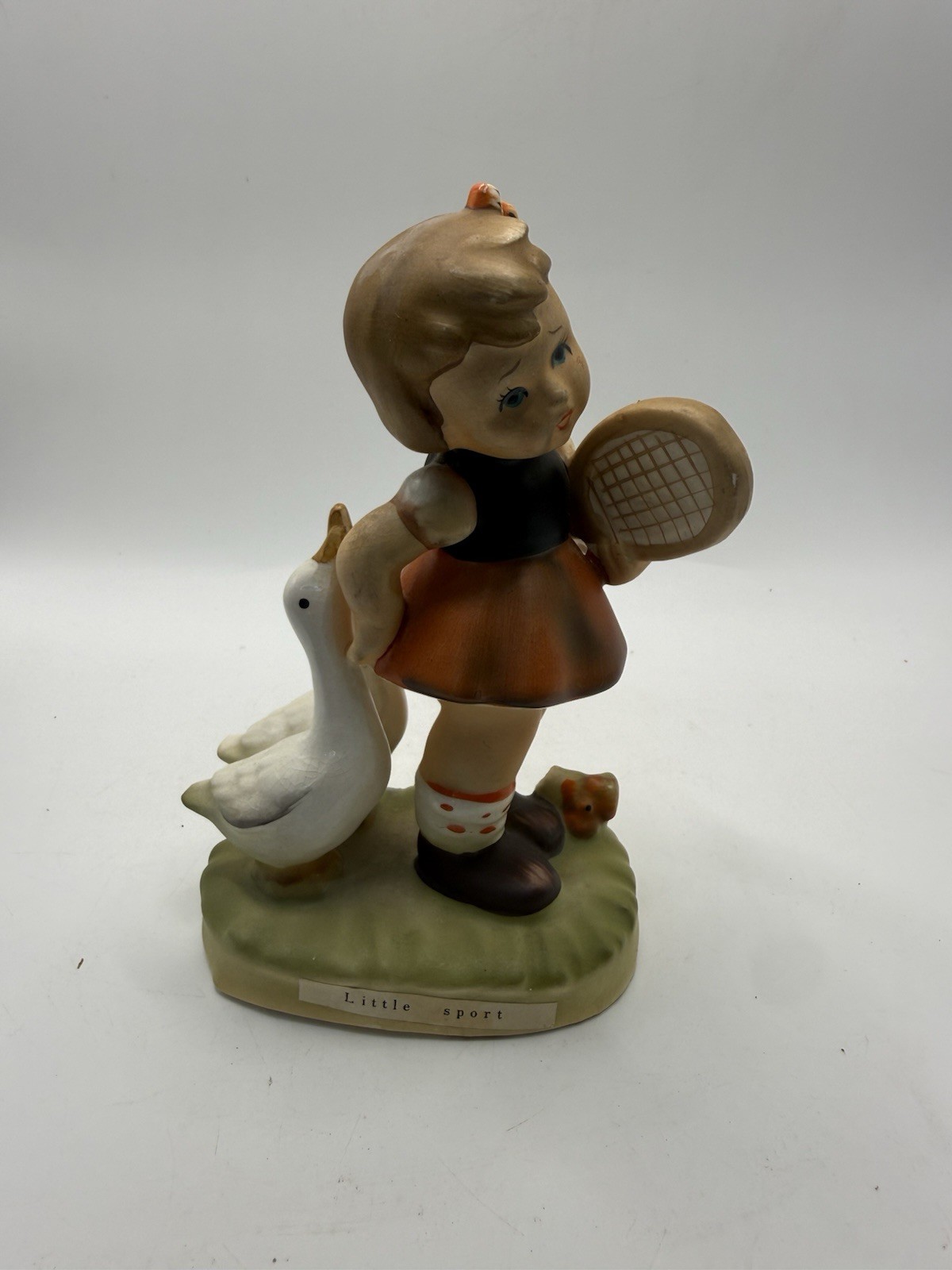 Vintage Erich Stauffer Little Sport Girl Geese Racket 55/512 Figurine 6” *