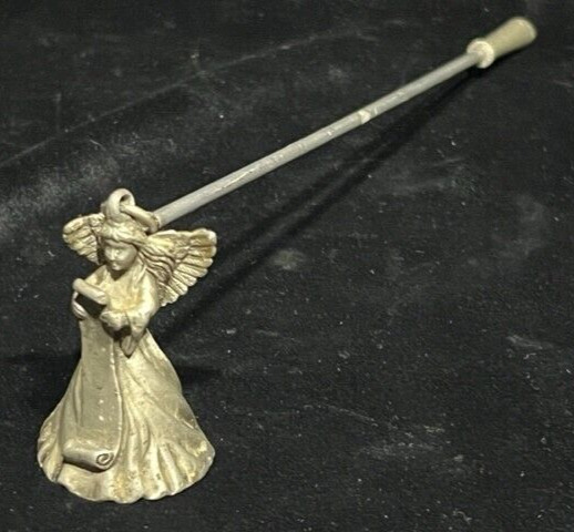 Vintage Pewter Candle Snuffer with Angel