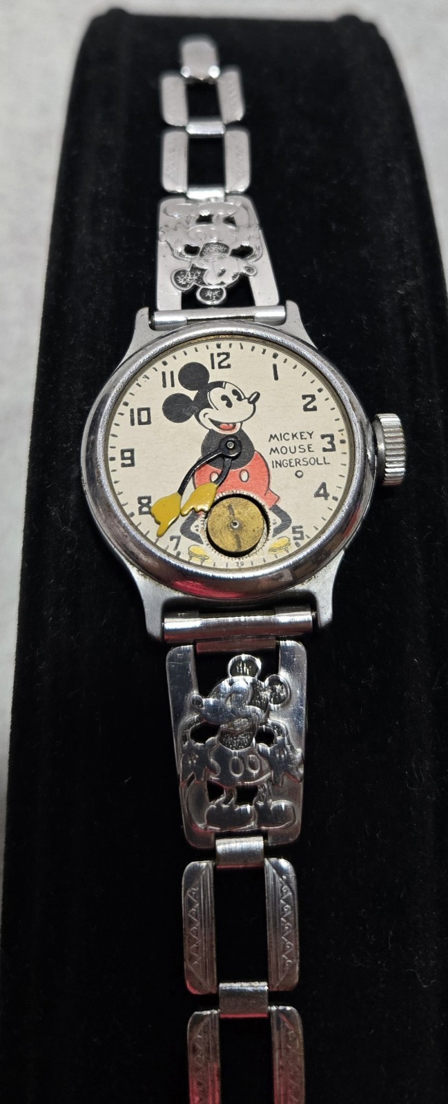1935 Mickey Mouse Ingersoll Watch / Wristwatch - 1933 / 1930's NOT RUNNING READ 1935 Mickey Mouse Ingersoll Watch / Wristwatch - 1933 / 1930's NOT RUNNING READ