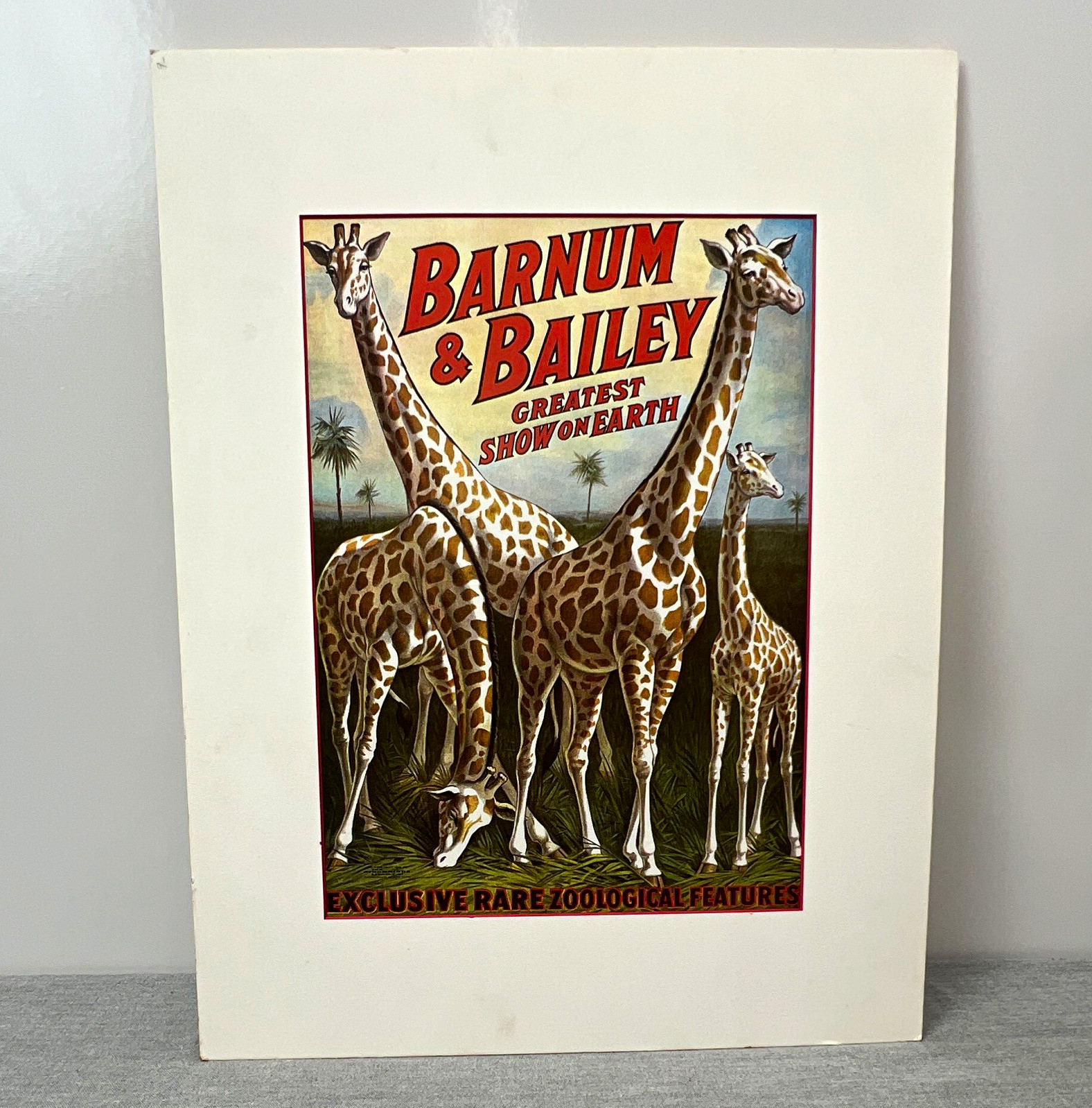LOT OF 3 VINTAGE 1970s RINGLING BROS BARNUM BAILEY CIRCUS MATTED POSTER  14X18