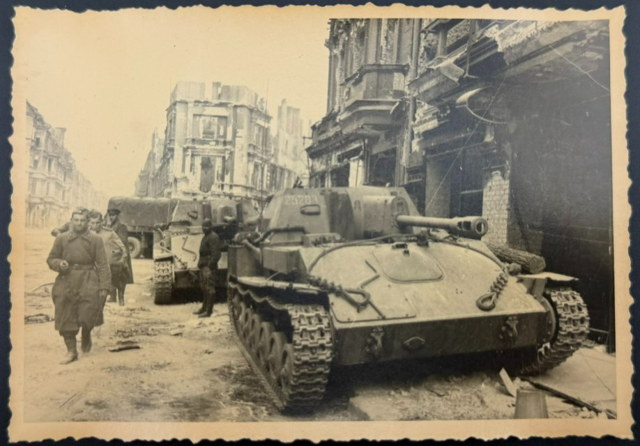 WWII Soviet SU-76M Tank Berlin 1945 Vintage Photo Red Army Military History