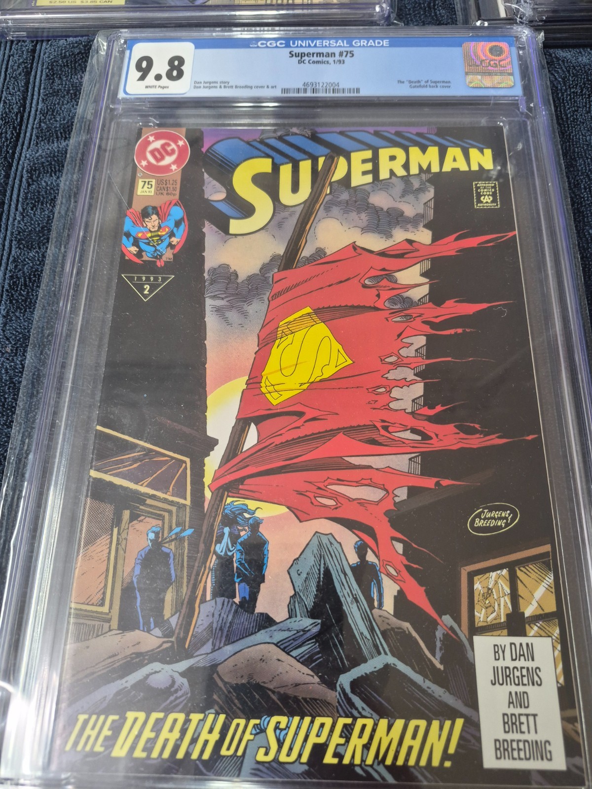 DC Superman 75 1993 CGC 9.8 White Pages Death of Superman