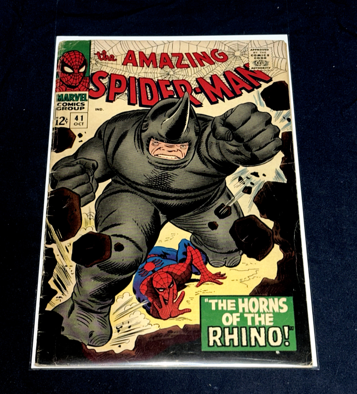 AMAZING SPIDER-MAN #41 MARVEL COMICS 1966 LOW GRADE 1ST APPEARANCE RHINO