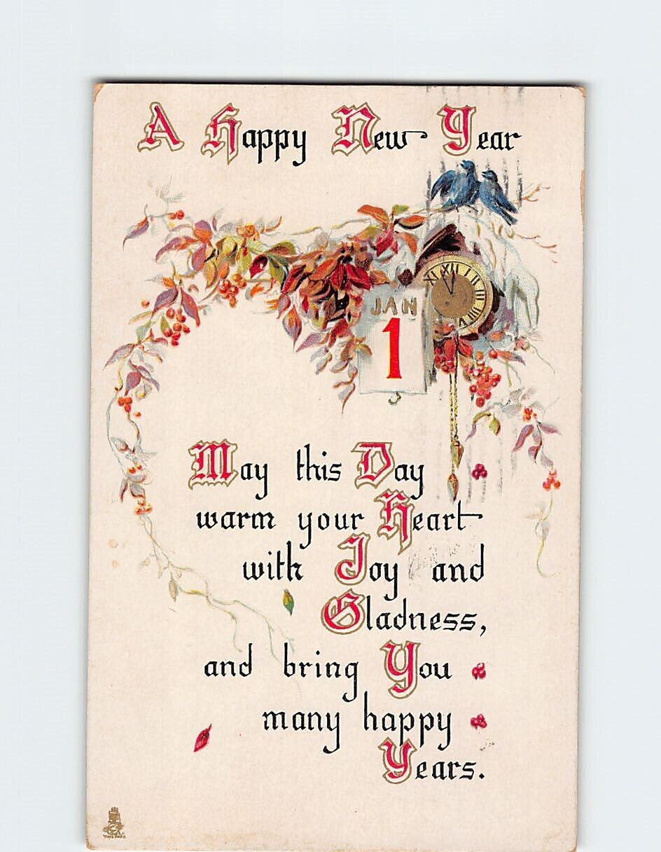 Postcard A Happy New Year Holiday Greeting Card