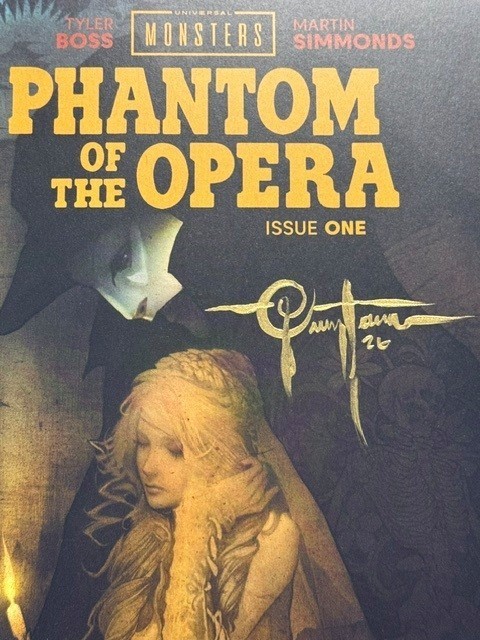 Phantom of the Opera #1 SIGNED by DAN QUINTANA in GOLD ACRYLIC PAINT wCOA