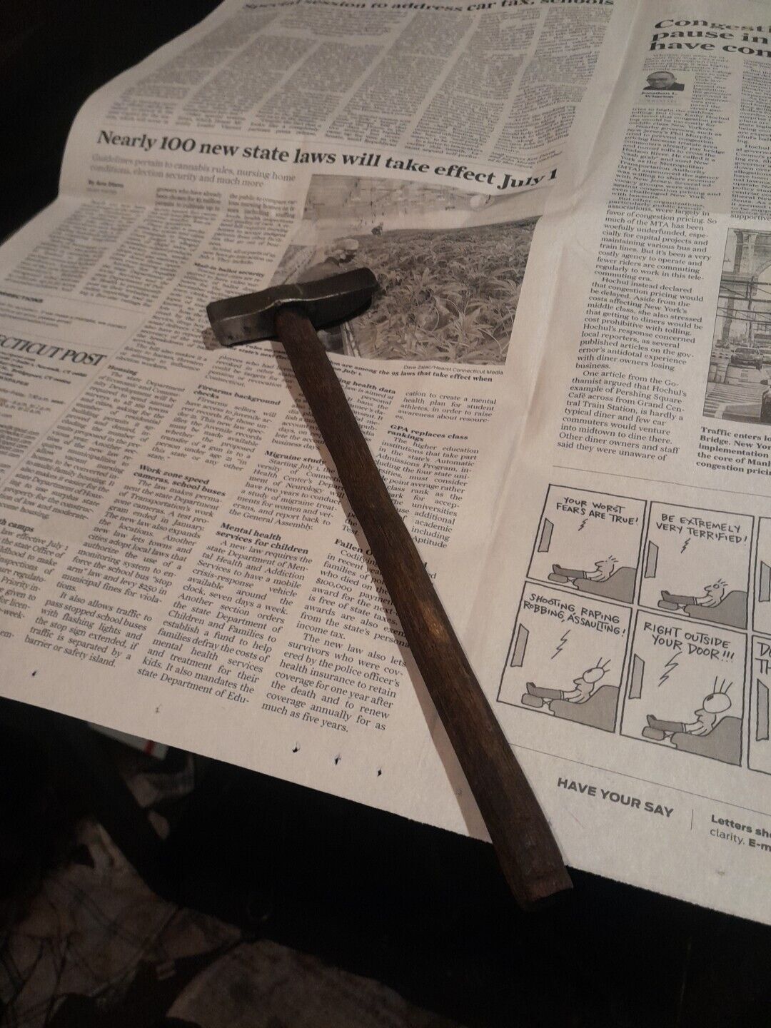 Vintage Blacksmith Horseshoe Shaper Hammer 