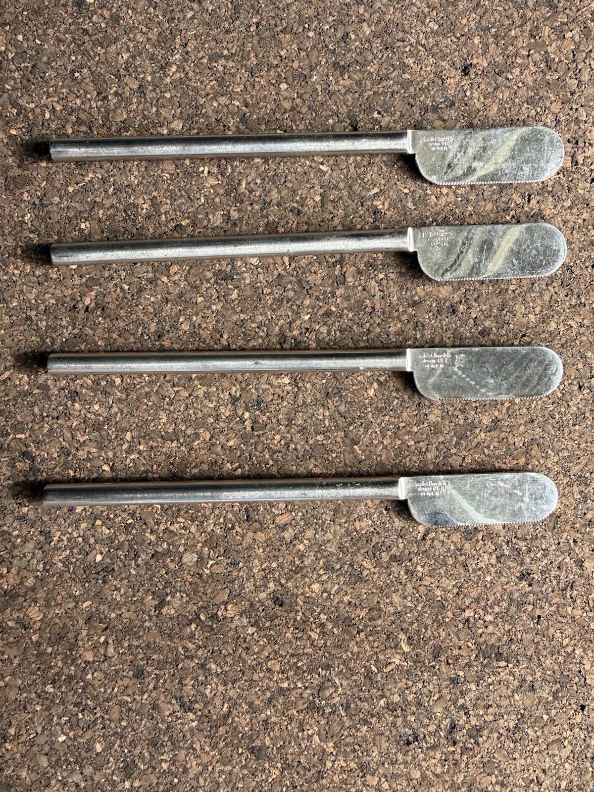 Air France Set Of 4 Bouillet Bourdelle Cutlery CEI Stainless Serrated Knifves