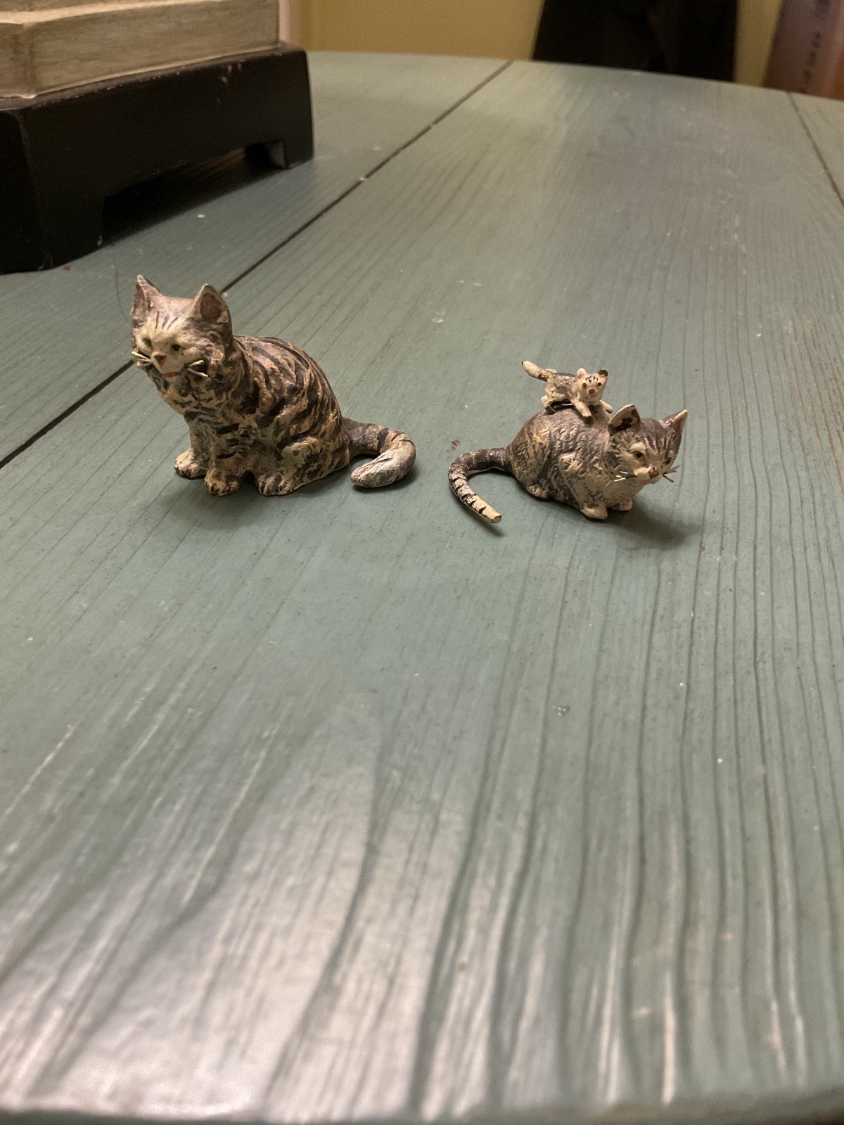 austrian bronze cats, lot of two
