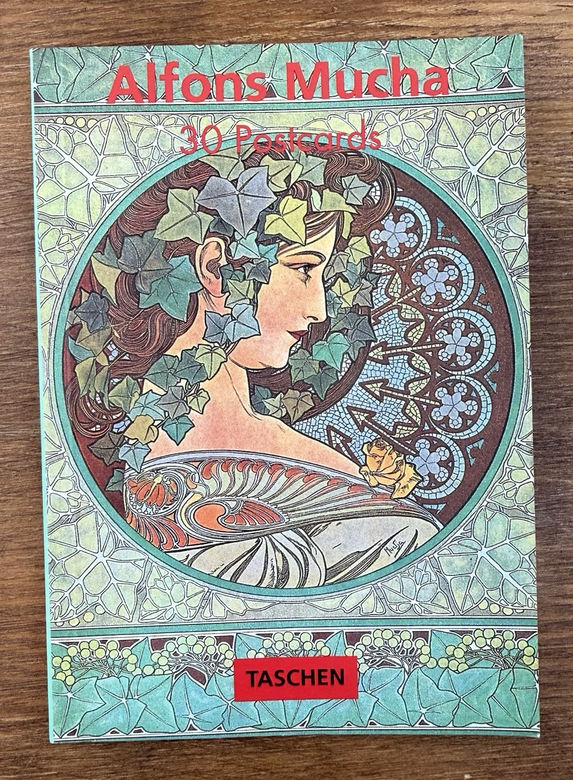 Vintage 1993 Alphons Mucha Art Print Postcard Book Of 30 By Taschen Unused