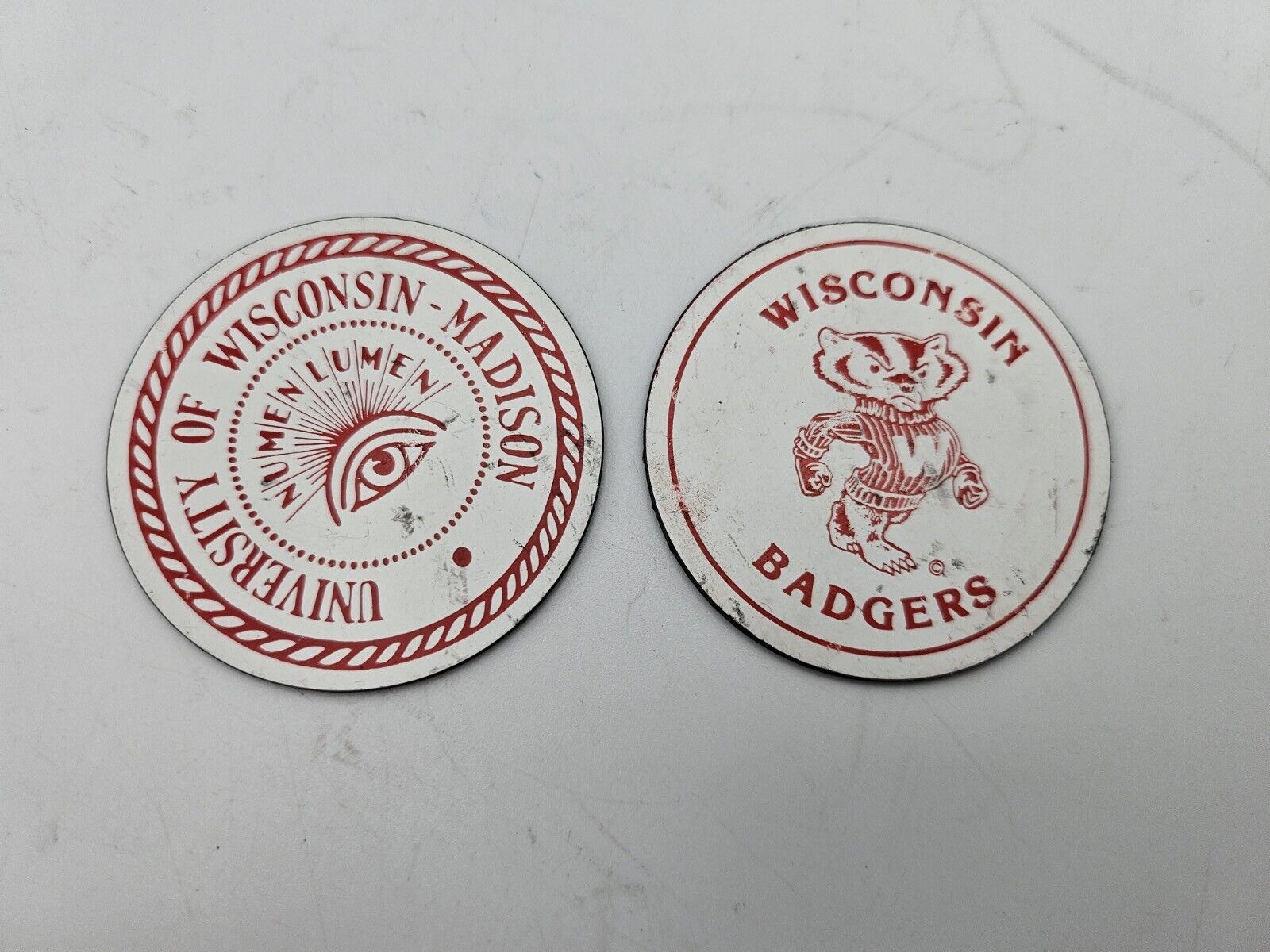 Vtg University Wisconsin Badgers Magnets Bucky Badger Numen Lumen